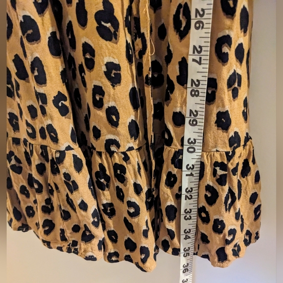 A New Day Cheetah Print Long Sleeve Tie Waist Sheath Dress sz M - Picture 13 of 15